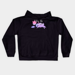 Follow the white rabbit- Alice in wonderland Kids Hoodie